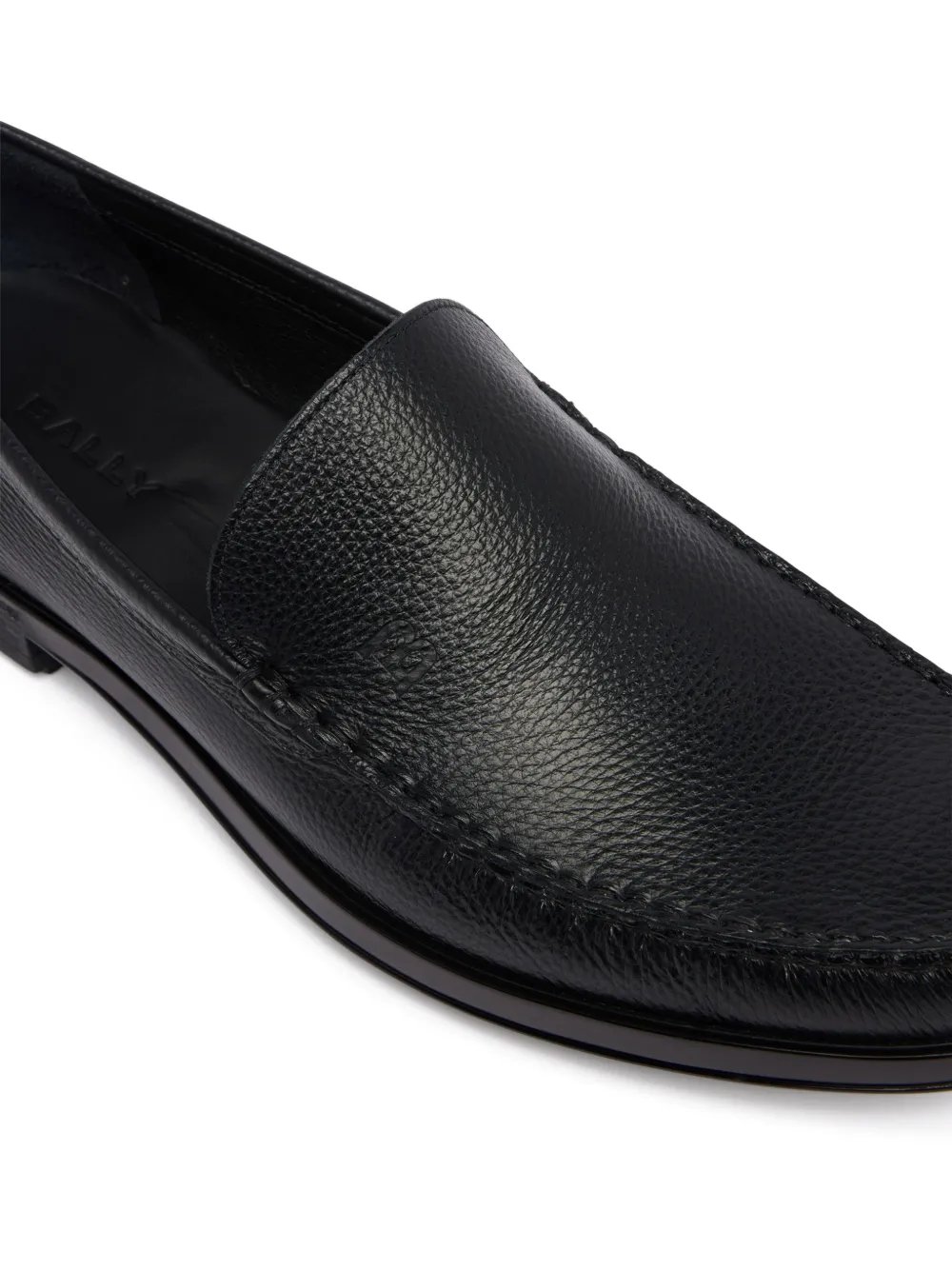 Bally Odeny bewerkte leren loafers Zwart