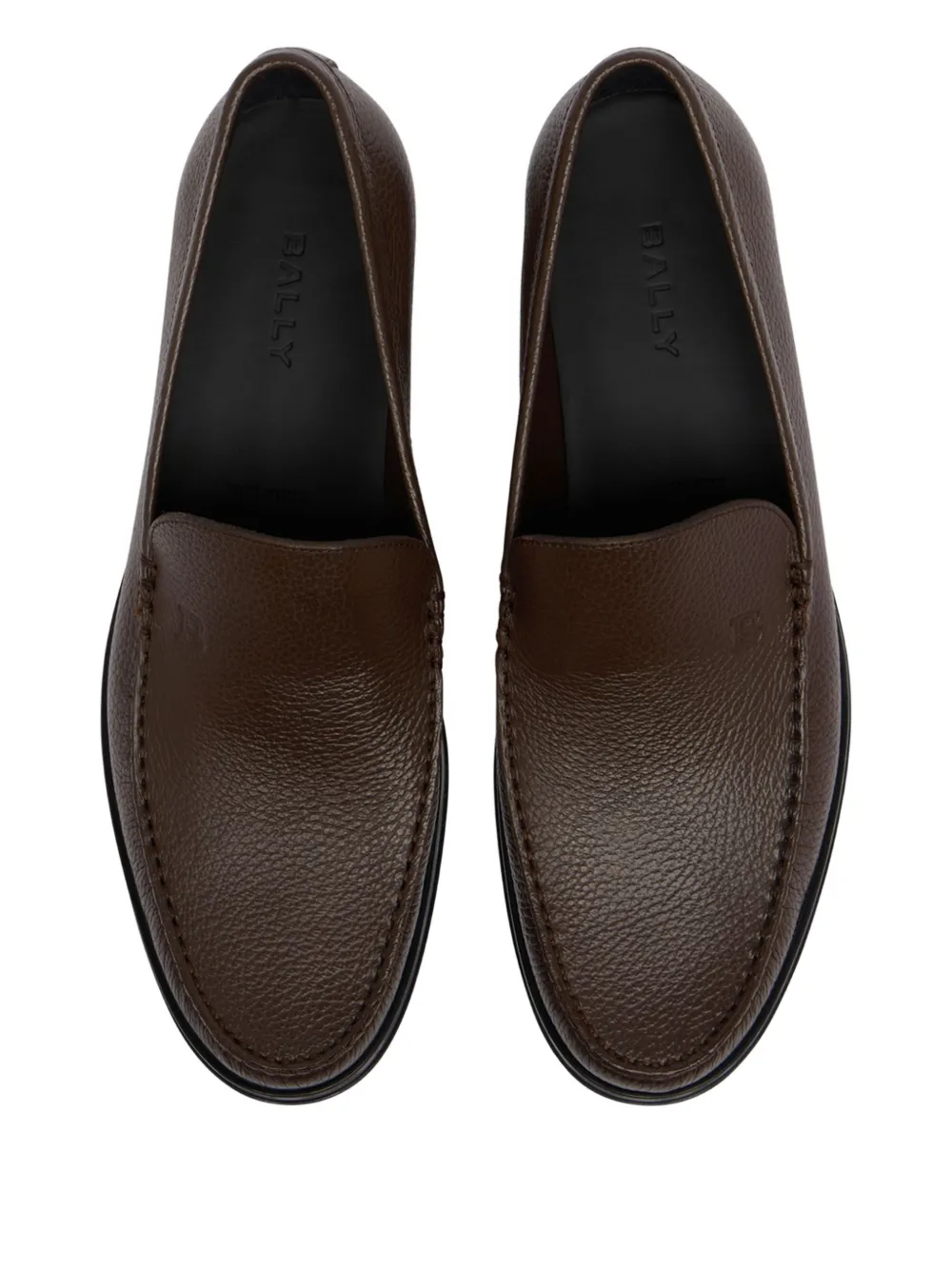 Bally Odeny loafers van bewerkt leer Bruin