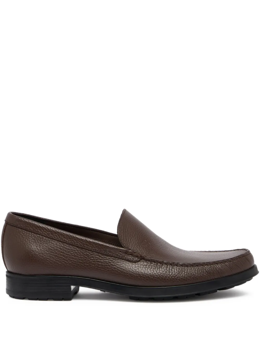 Bally Odeny grained leather loafers - Marrone