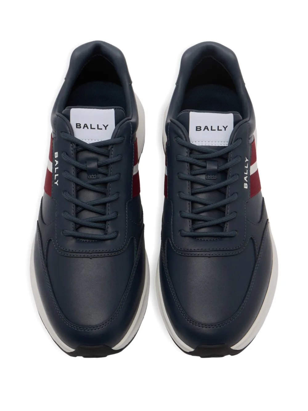 Bally Sylen stripe leather sneakers Blauw