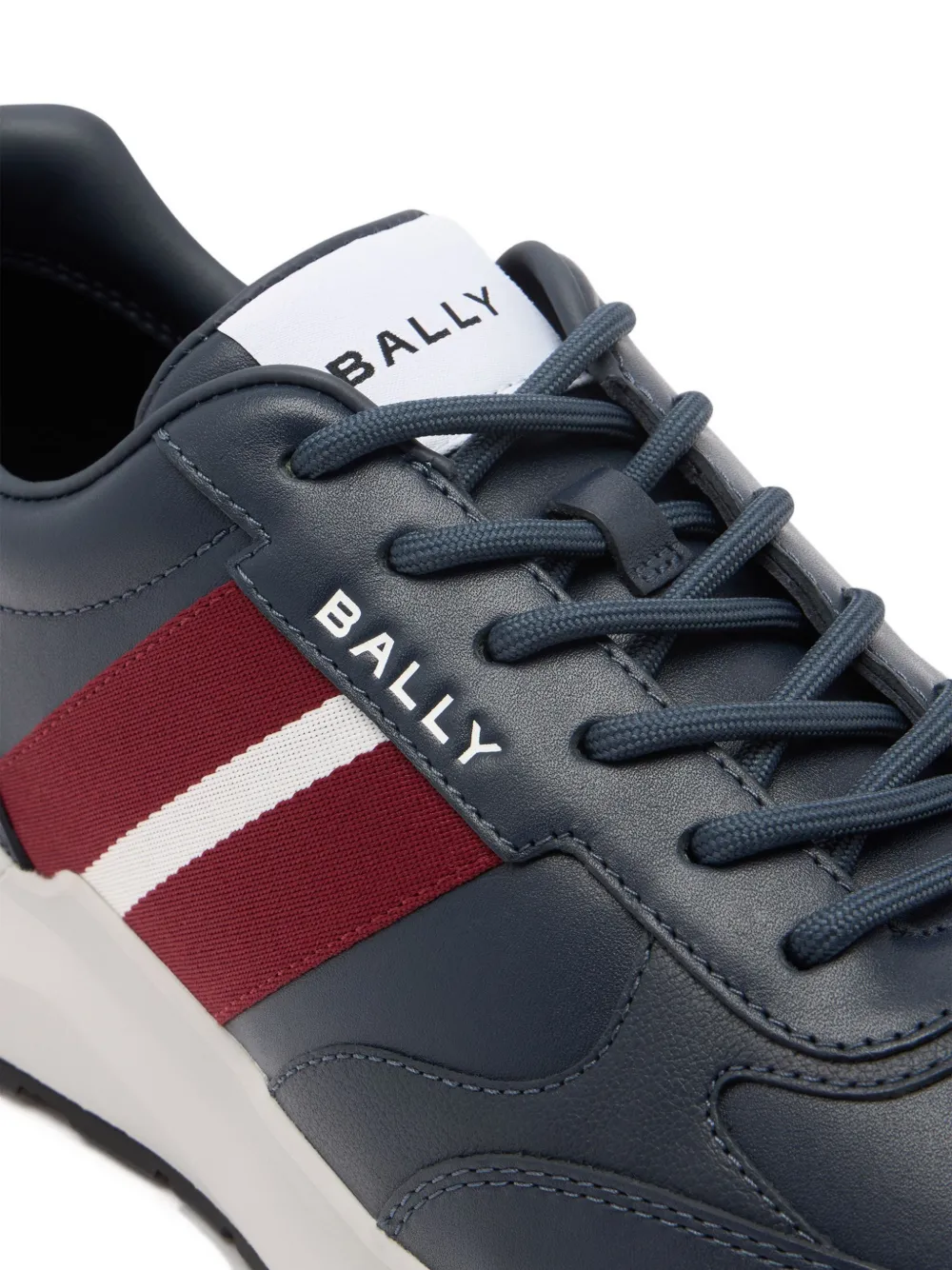Bally Sylen stripe leather sneakers Blauw
