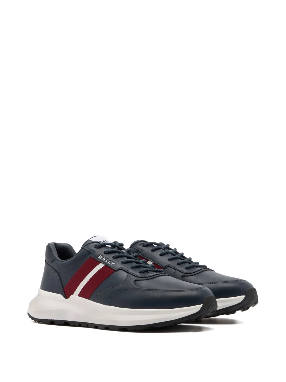Bally Sylen stripe leather sneakers Blauw