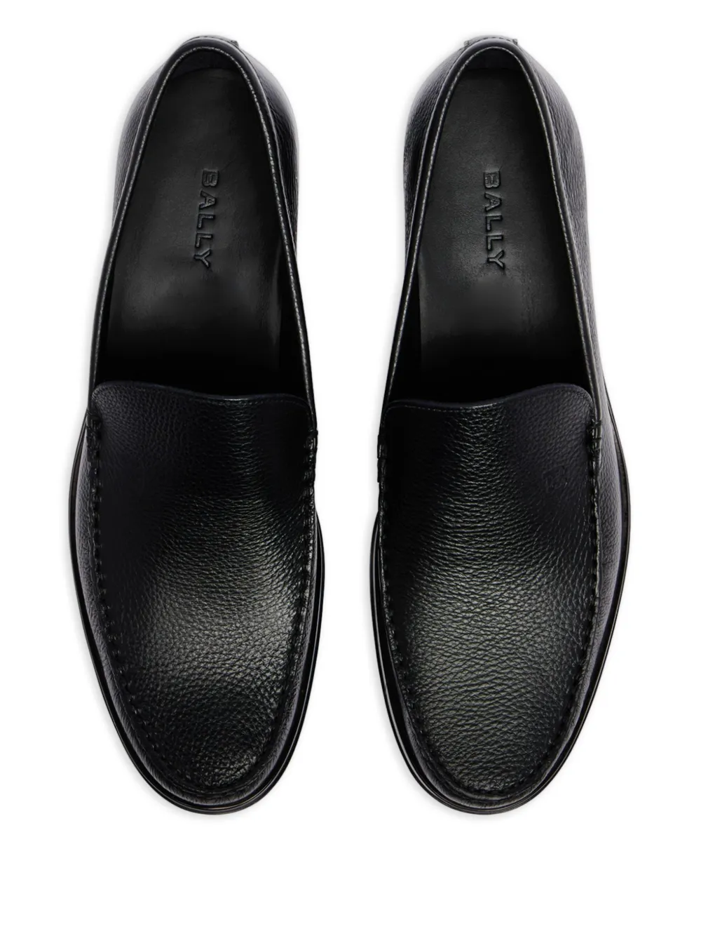 Bally Odeny loafers van bewerkt leer Zwart