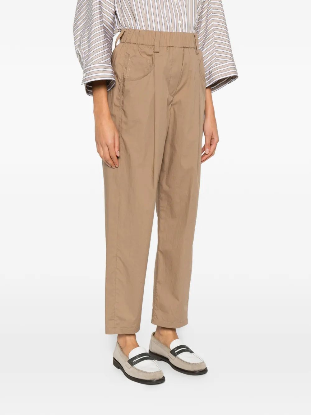 Brunello Cucinelli Elastische broek Beige
