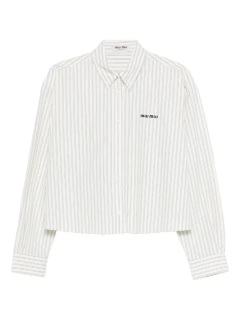 Miu Miu striped cotton shirt