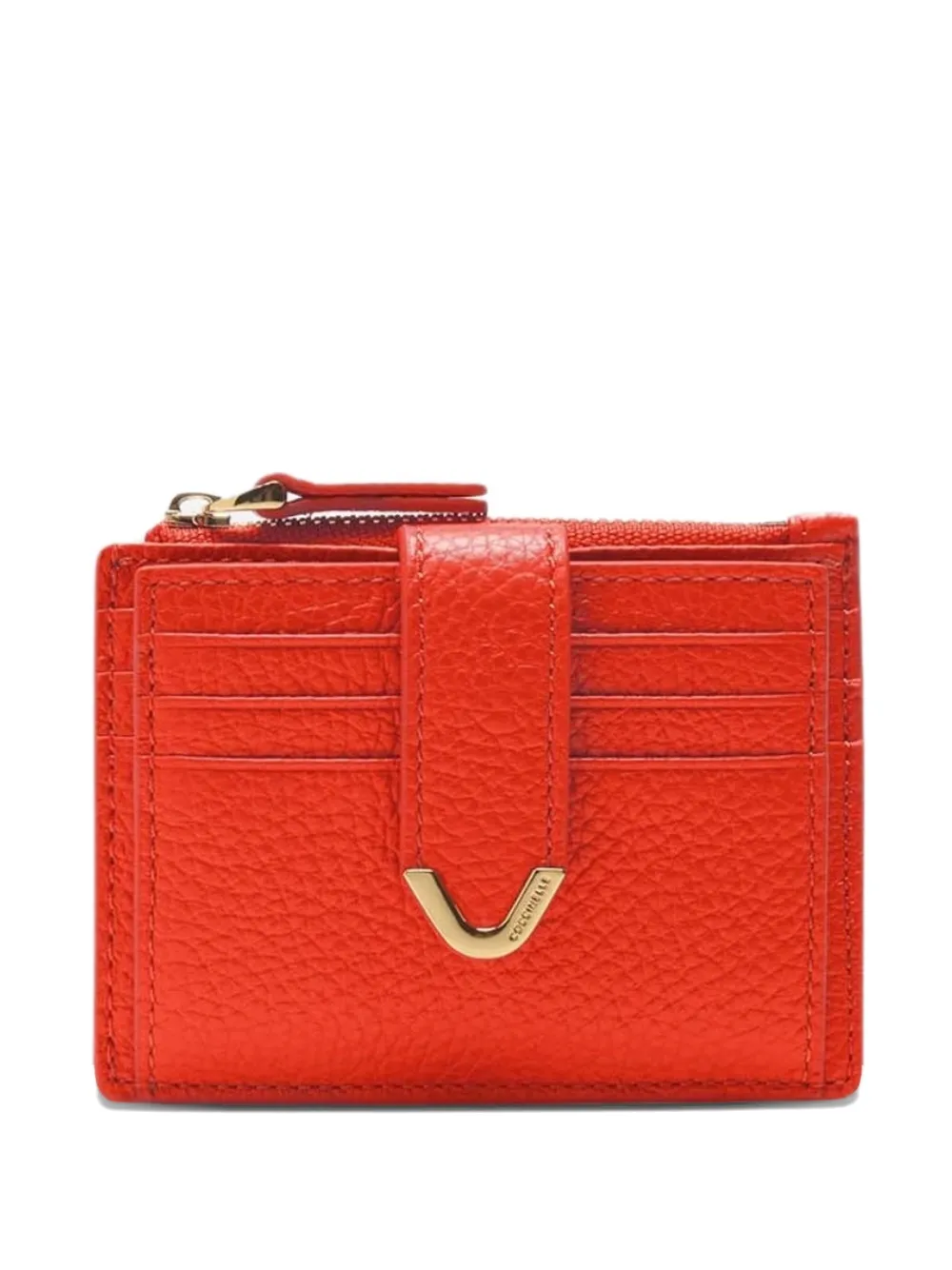 Coccinelle leather zip cardholder - Rot