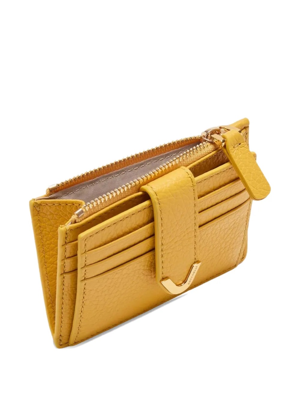  Coccinelle Leather Cardholder - Yellow 