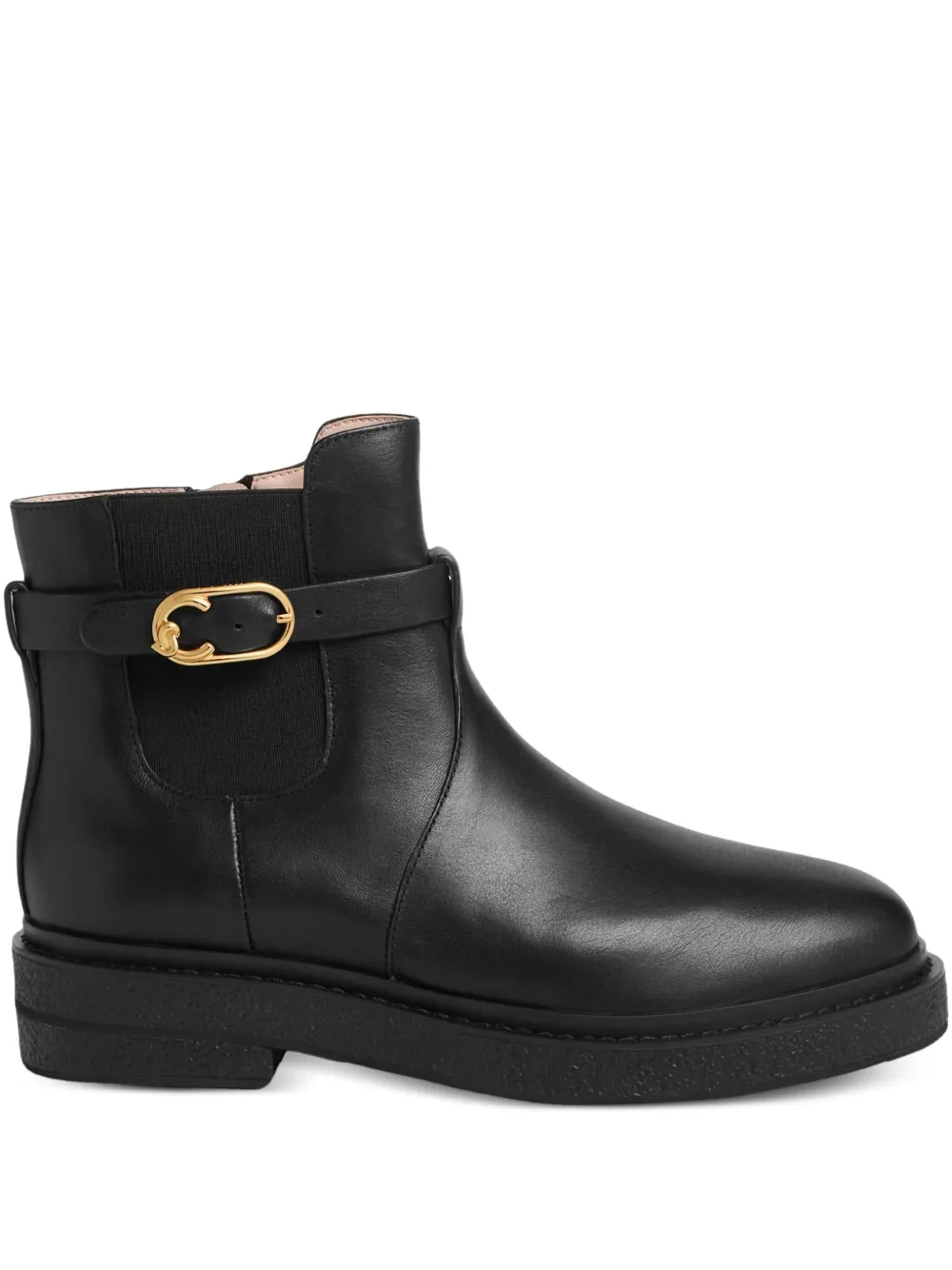 Coccinelle C-Saddle buckle-strap boots Zwart