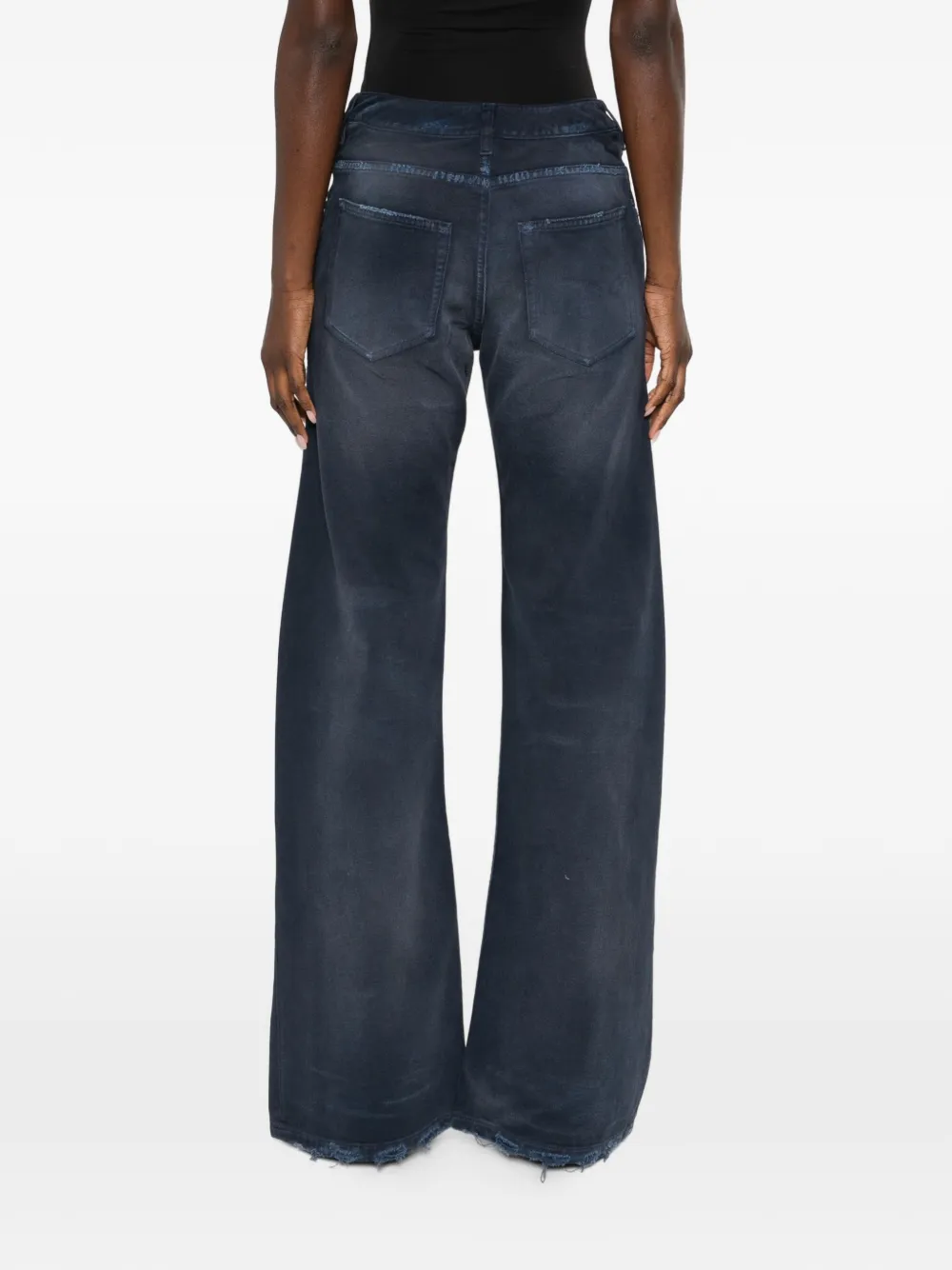 Balenciaga Denim jeans met franje Blauw