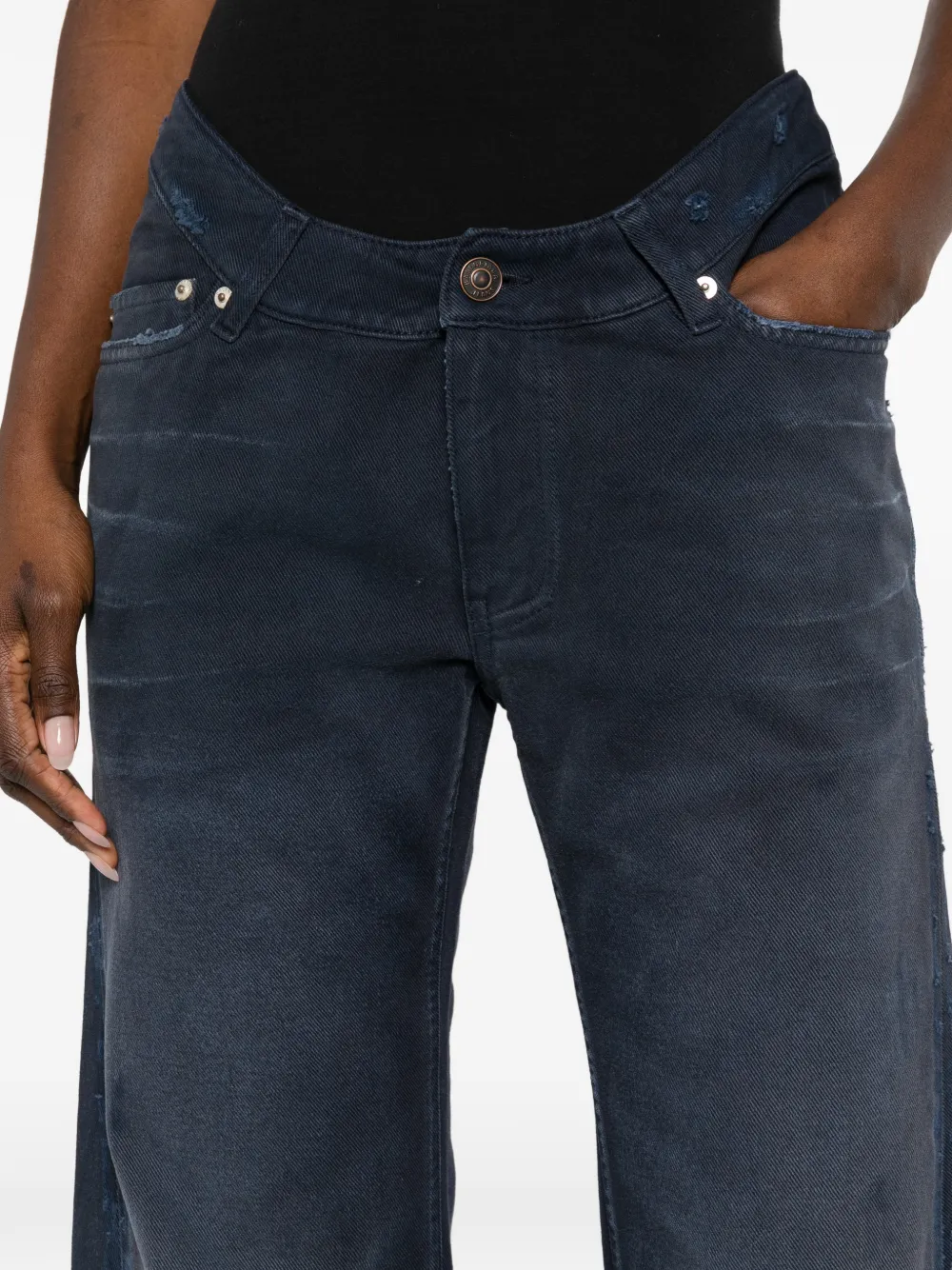 Balenciaga Denim jeans met franje Blauw