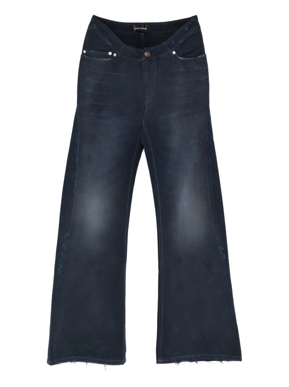 Balenciaga frayed denim jeans - Blau