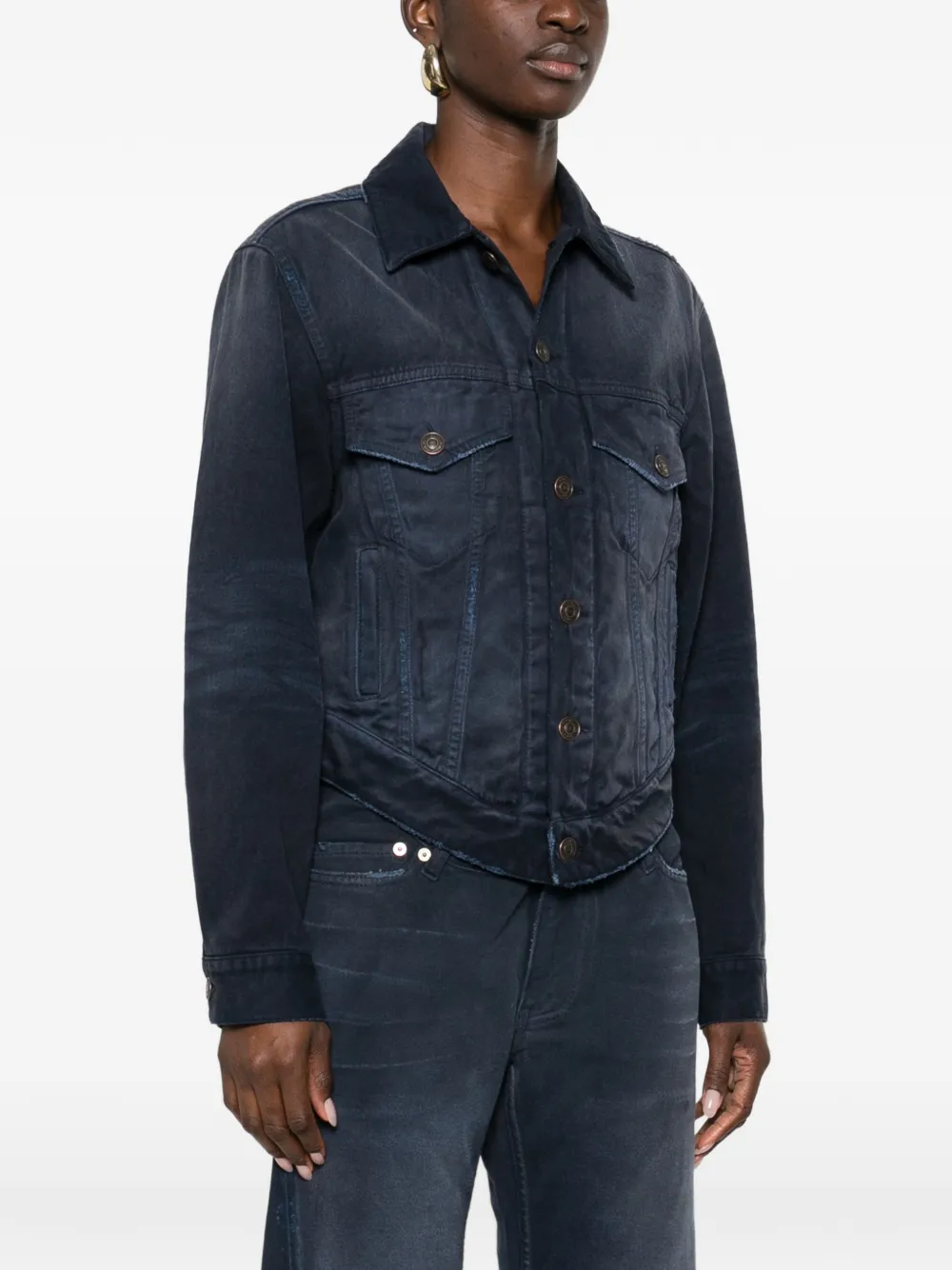 button cotton jacket