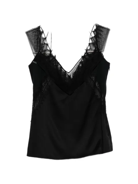 TOM FORD lace-trim satin top