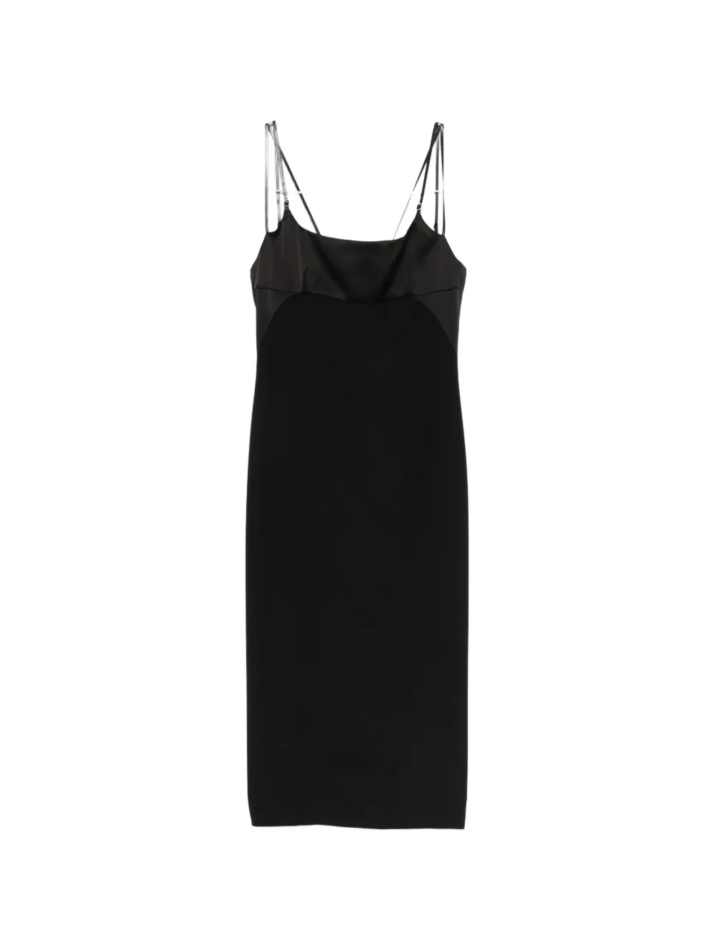TOM FORD midi strap square neck dress - Nero