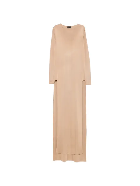 TOM FORD long-sleeve side-slit gown