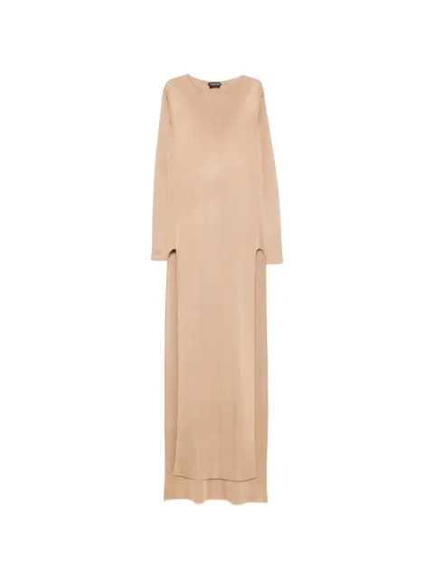 TOM FORD long-sleeve side-slit gown