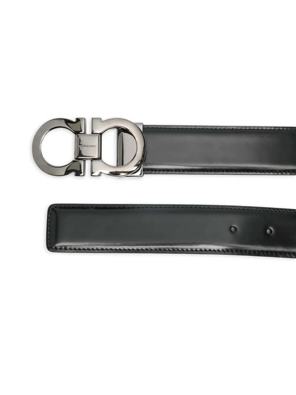 Ferragamo reversible logo-buckle belt - Zwart