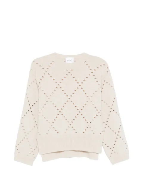 Nude argyle knitted sweater