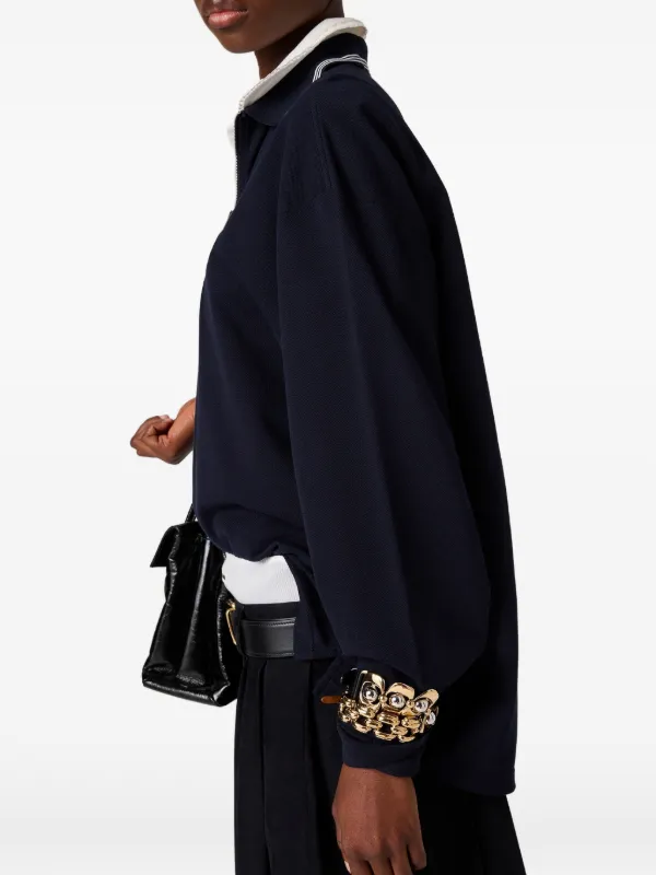 新品未使用品【定価27万円】miumiu25AWストライプジップポロシャツ正規品 中古・古着通販】MIU MIU (ミュウミュウ) ストライプクロップドシャツ