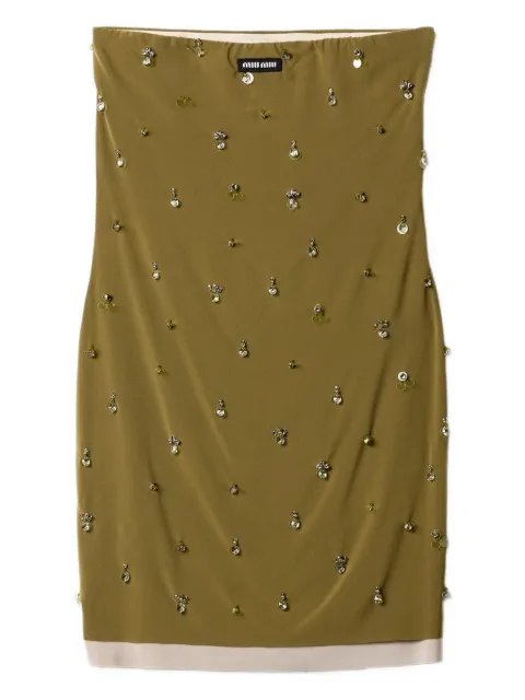 Miu Miu knit logo label mini-dress