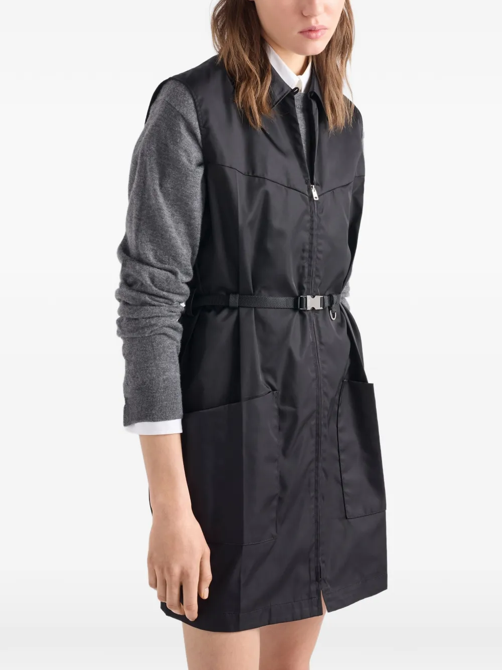 Prada Jurk met ceintuur Zwart
