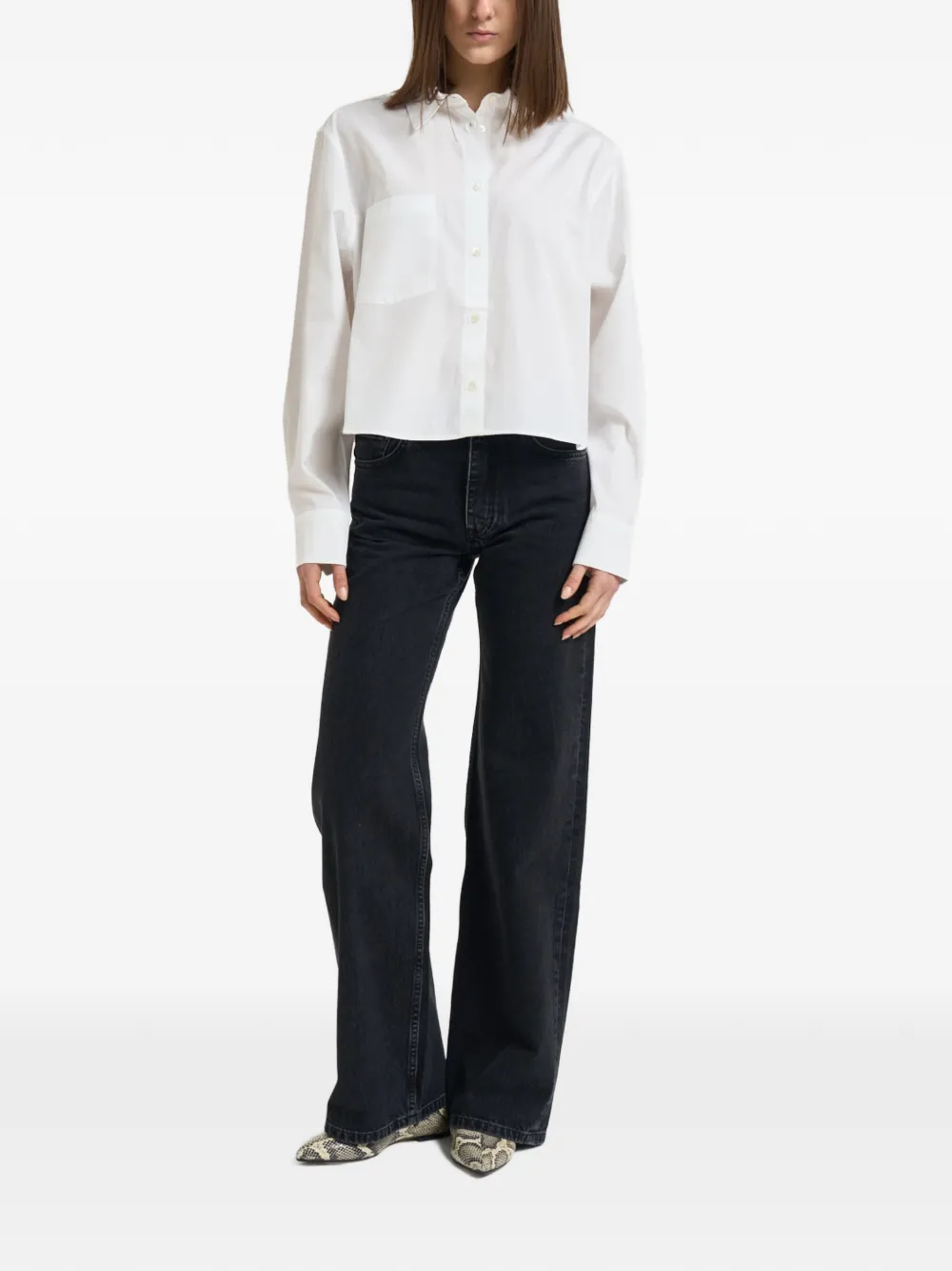 ANINE BING Blouse met borstzak Wit
