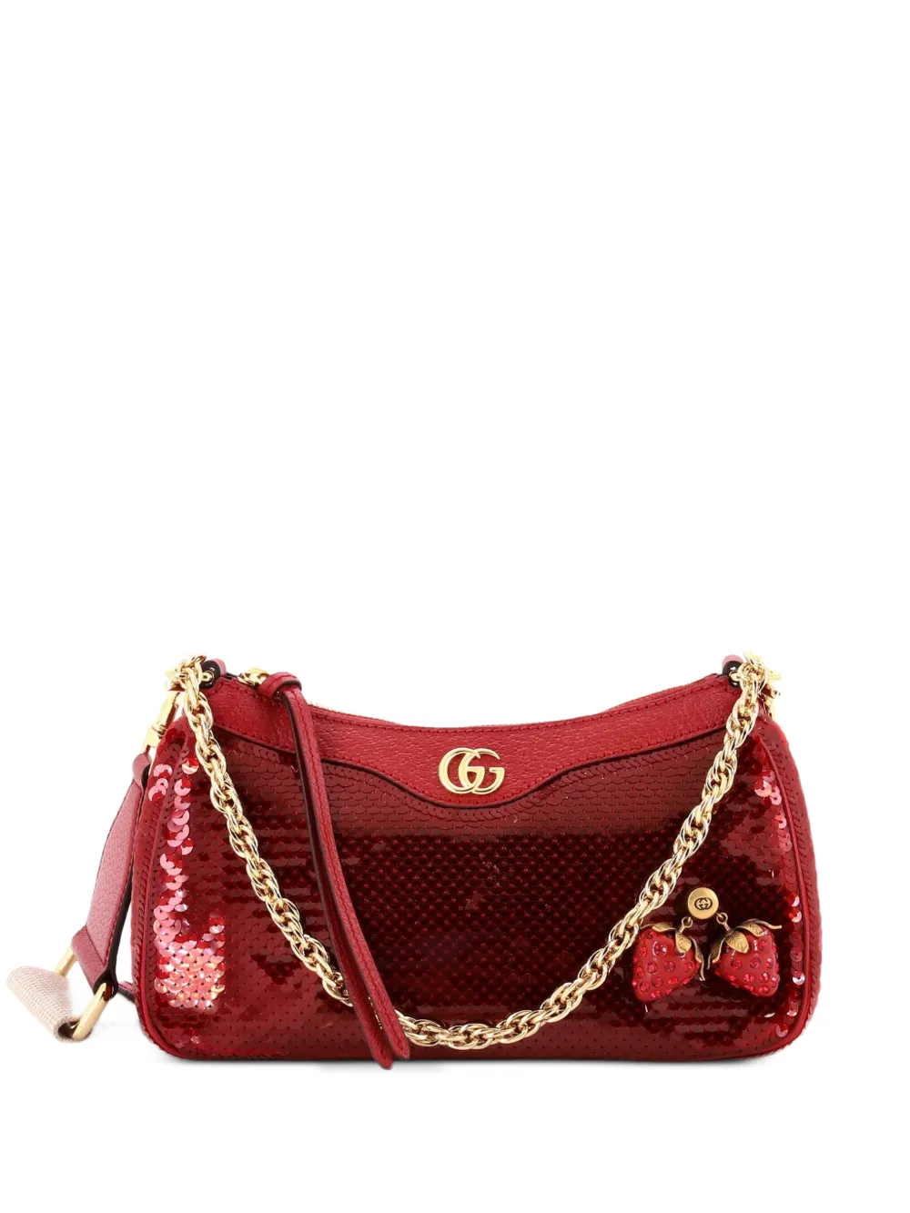 Gucci Pre-Owned Strawberry Ophidia Shoulder Bag Sequins Small crossbody bag - Rosso
