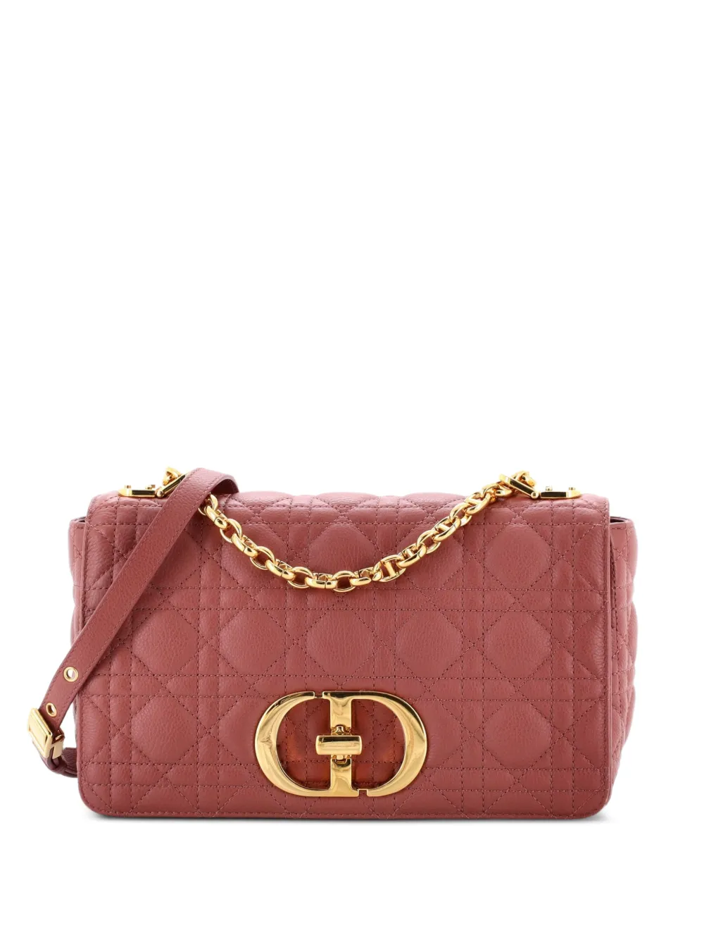 Christian Dior Pre-Owned Caro Bag Cannage Quilt Calfskin New Medium shoulder bag - Rosa