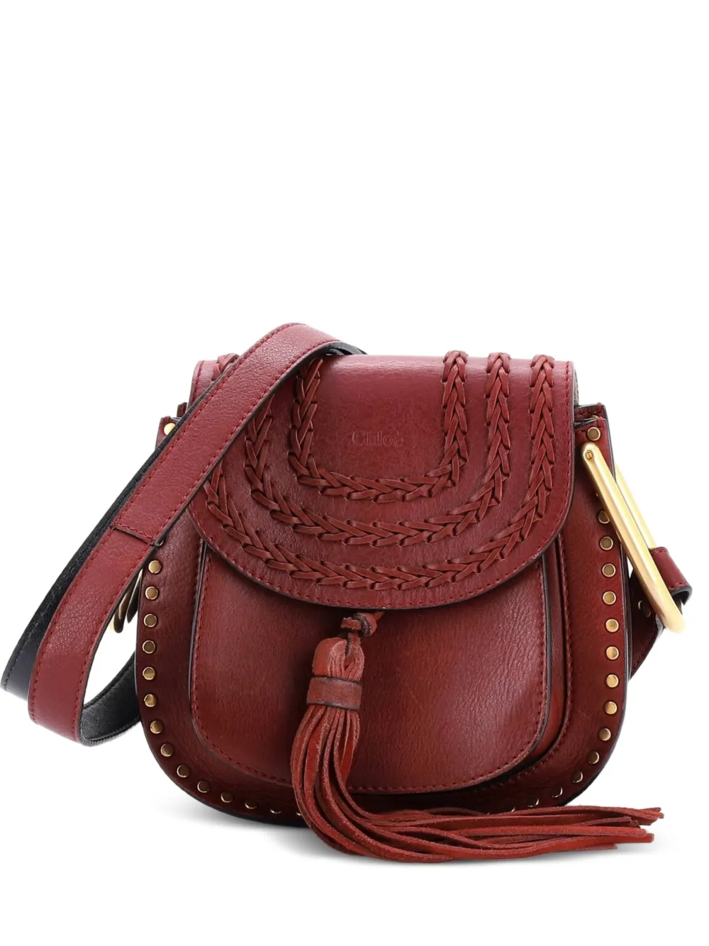 Chloé Pre-Owned Hudson Handbag Whipstitch Leather Mini crossbody bag | Red | Image 1