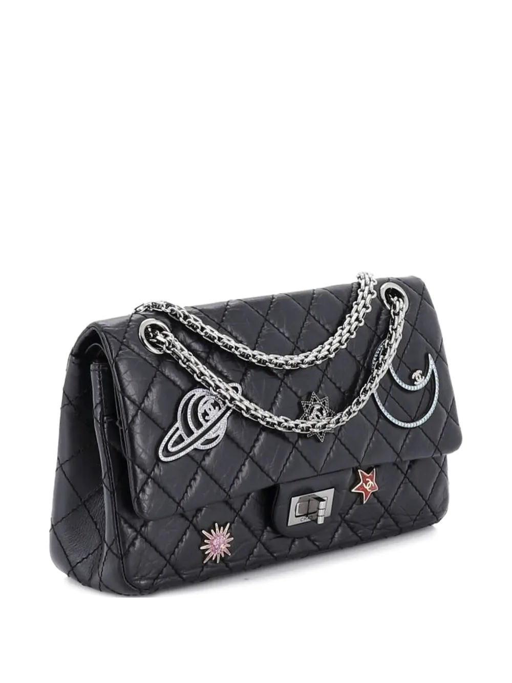 Space Charms Reissue 2.55 Flap Bag Quilted Aged Calfskin 225 Shoulder Bag