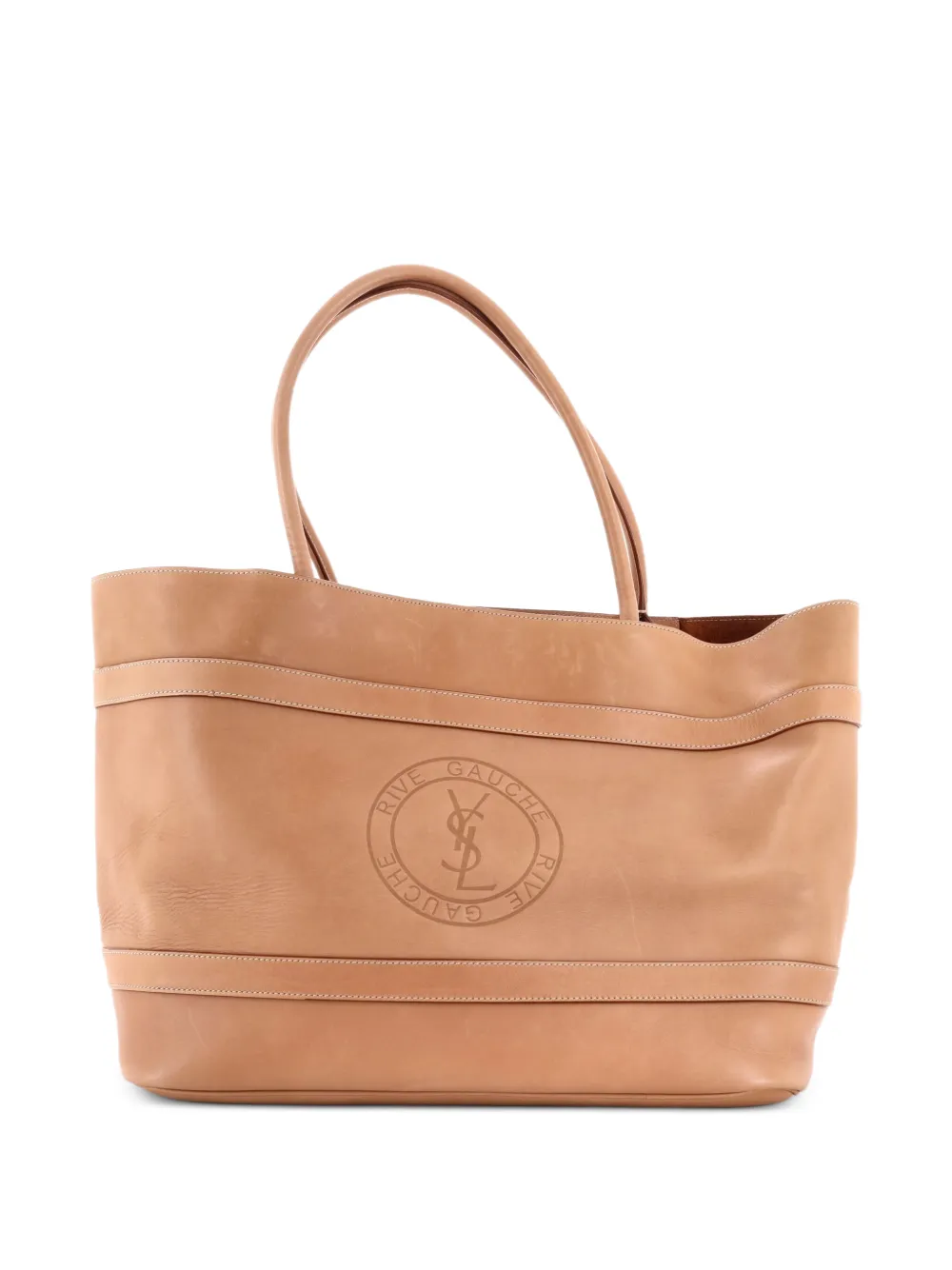 Saint Laurent Pre-Owned Rive Gauche Leather Large tote bag - Neutrals