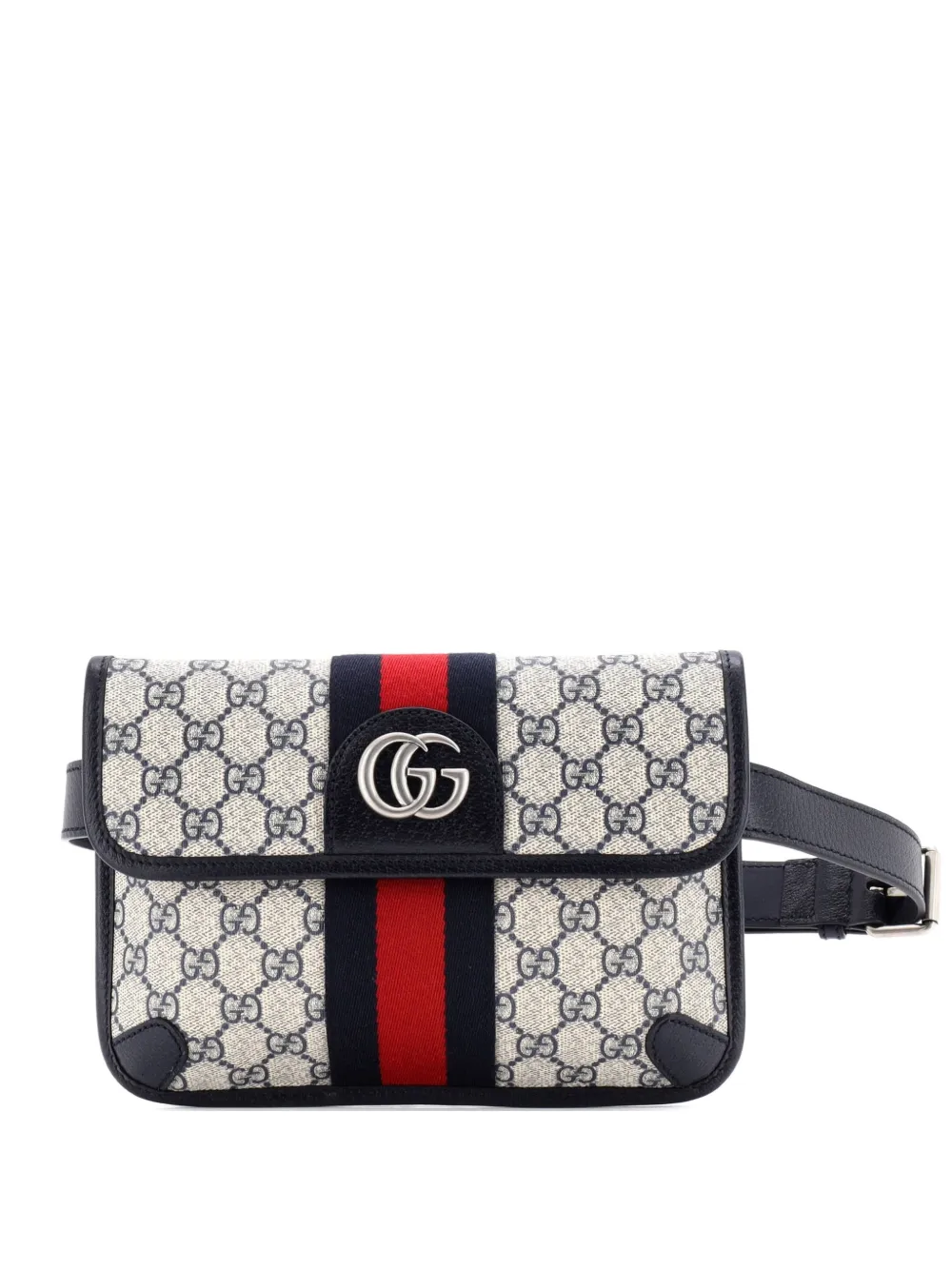 Gucci Pre-Owned Ophidia Flap GG Coated Canvas with Leather belt bag - Blu