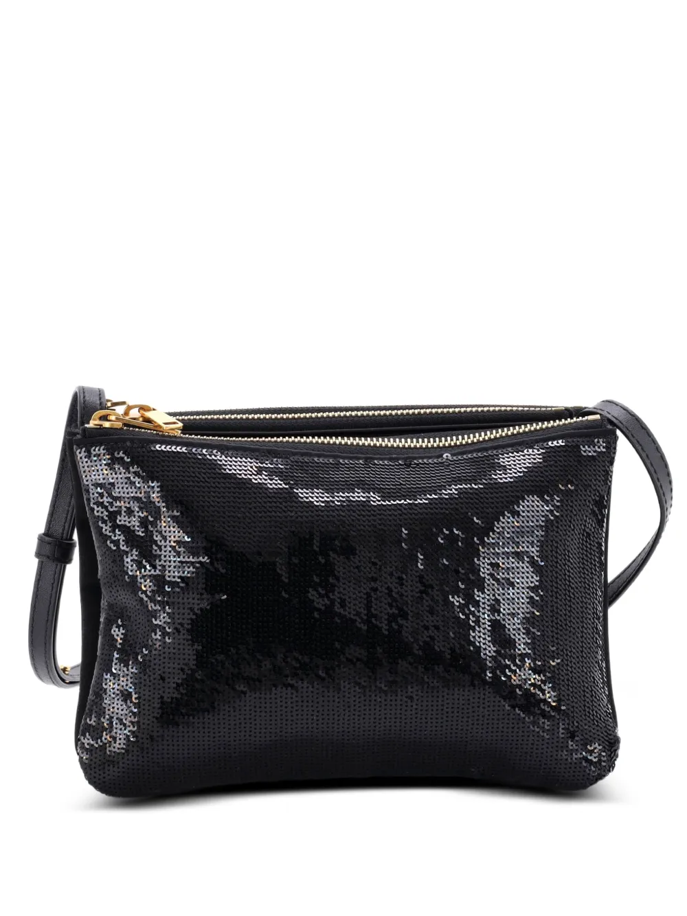 Celine Pre-Owned Trio Sequin Embellished Nylon Small crossbody bag - Nero