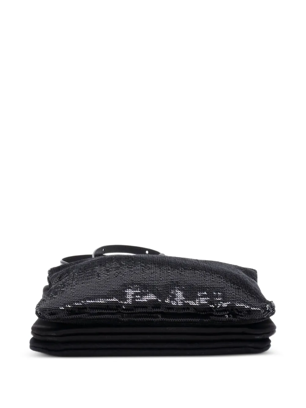 Trio Sequin Embellished Nylon Small Crossbody Bag