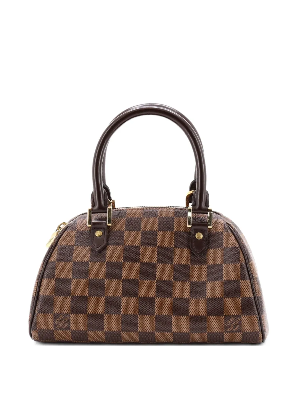 Louis Vuitton Pre-Owned Borsa a tracolla Ribera mini in tela Damier - Marrone