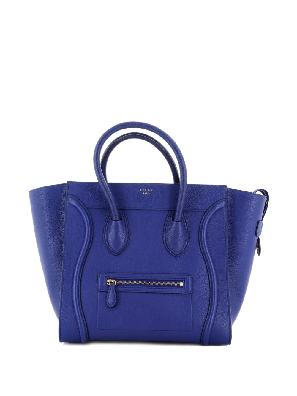 Celine Pre-Owned Borsa tote Luggage mini in pelle martellata - Blu