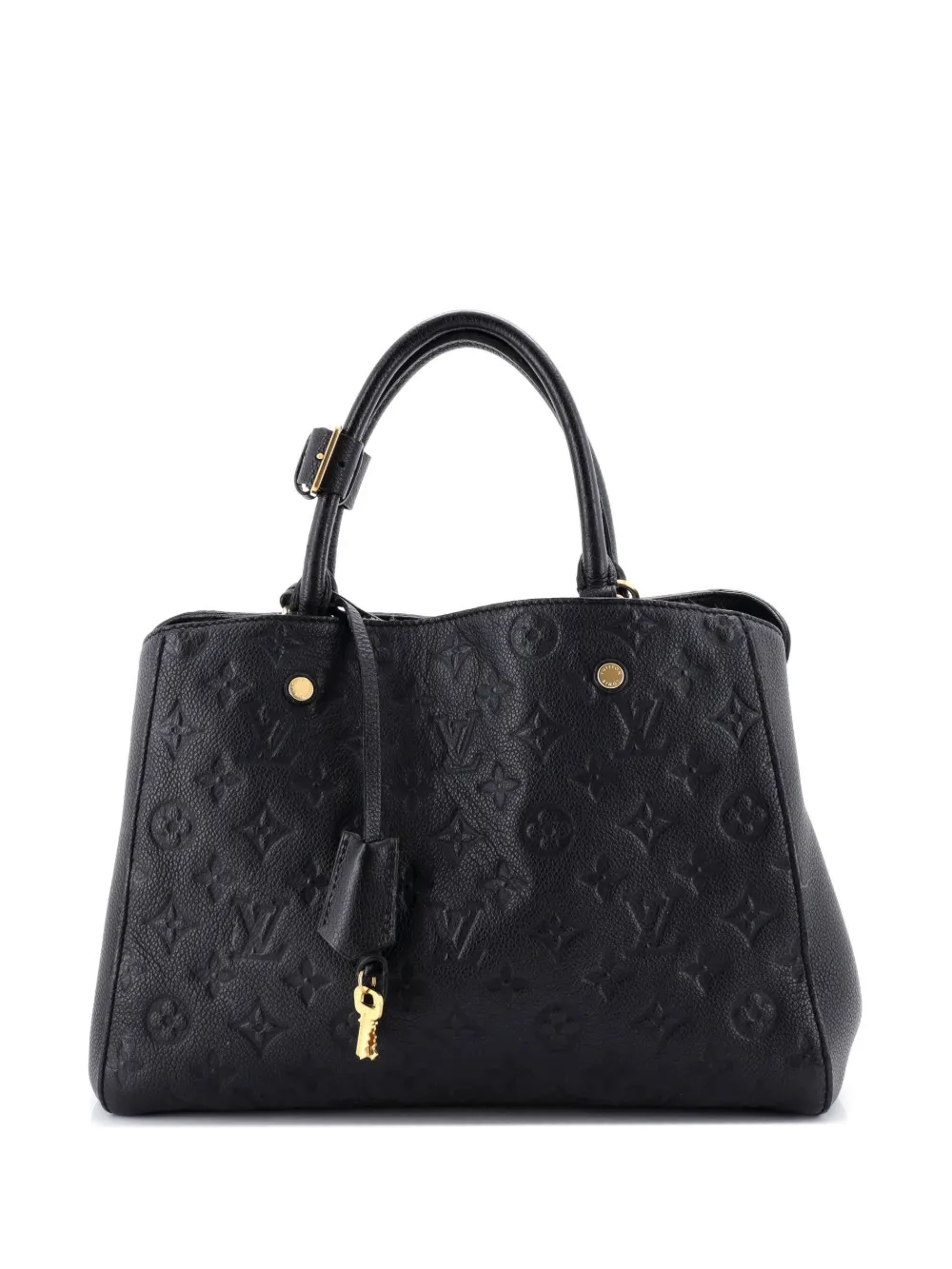 Louis Vuitton Pre-Owned Montaigne Empreinte MM Satchel-Tasche aus Leder mit Monogramm - Schwarz