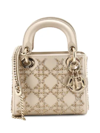 Christian Dior Pre-Owned Lady Dior Chain Bag Crystal Embellished