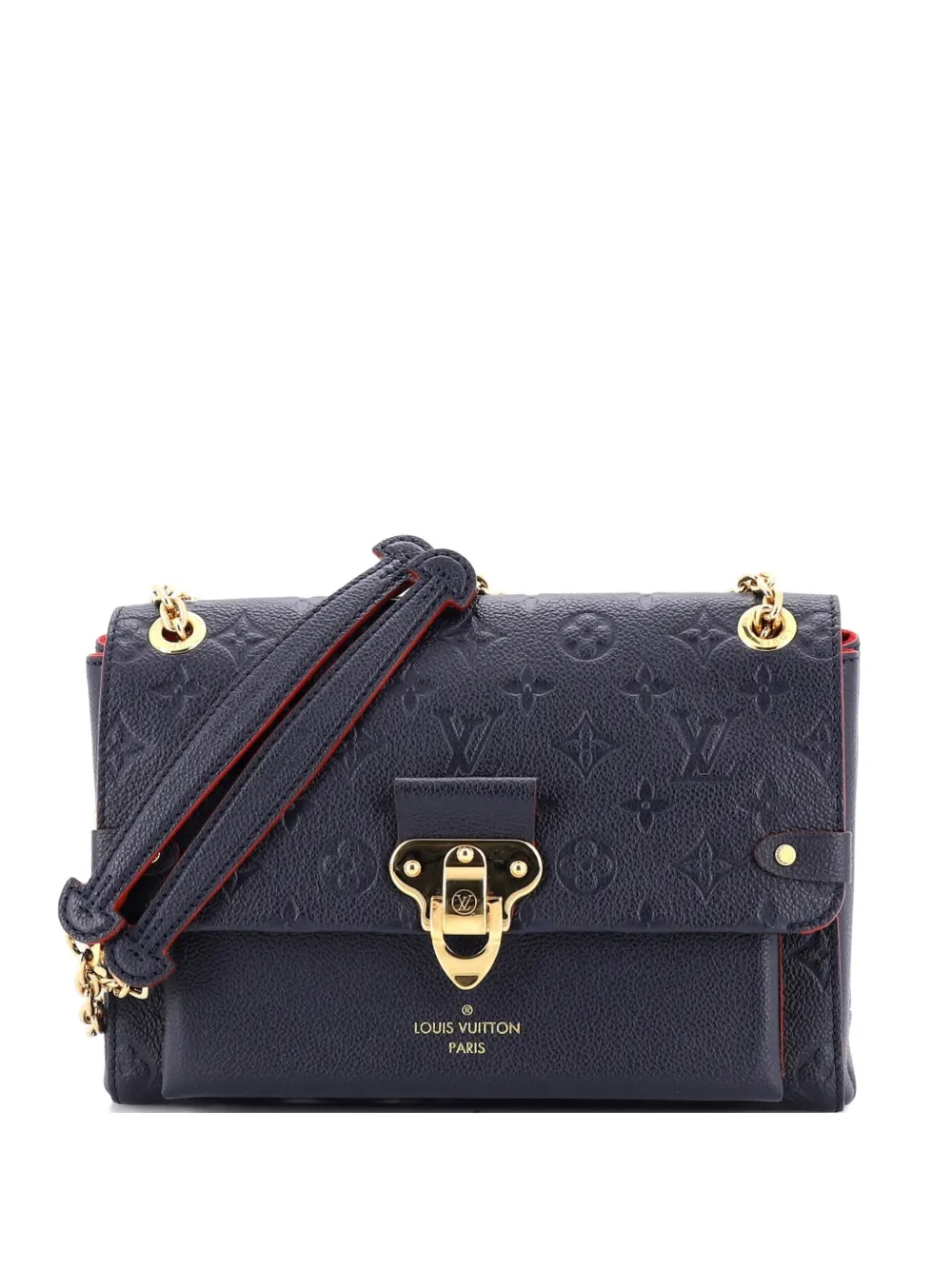Louis Vuitton Pre-Owned Borsa a mano Vavin PM in pelle Empreinte con monogramma e tracolla - Blu