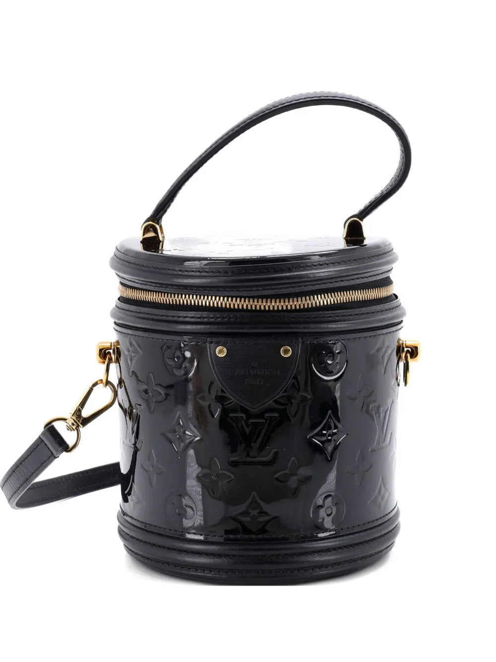 Louis Vuitton Pre-Owned Borsa a tracolla Cannes in pelle Vernis con monogramma - Nero