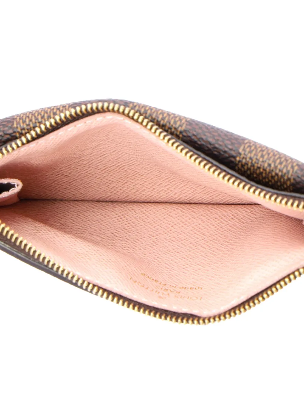 Pre-owned Louis Vuitton Recto Verso Damier Card Holder In Brown