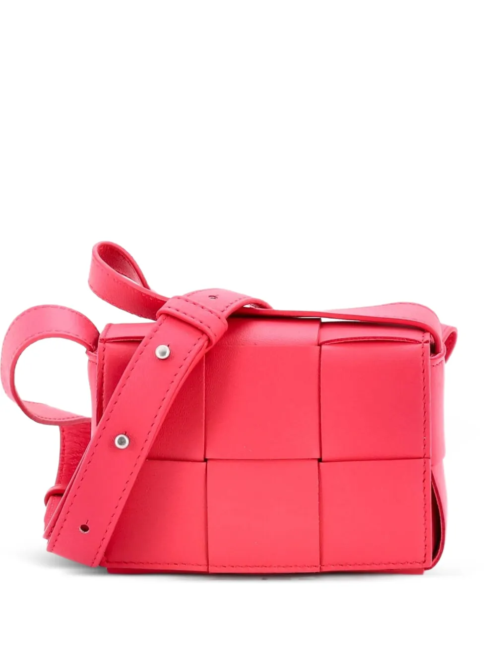 Bottega Veneta Pre-Owned Borsa a tracolla Candy Cassette in pelle con motivo Maxi Intrecciato - Rosa