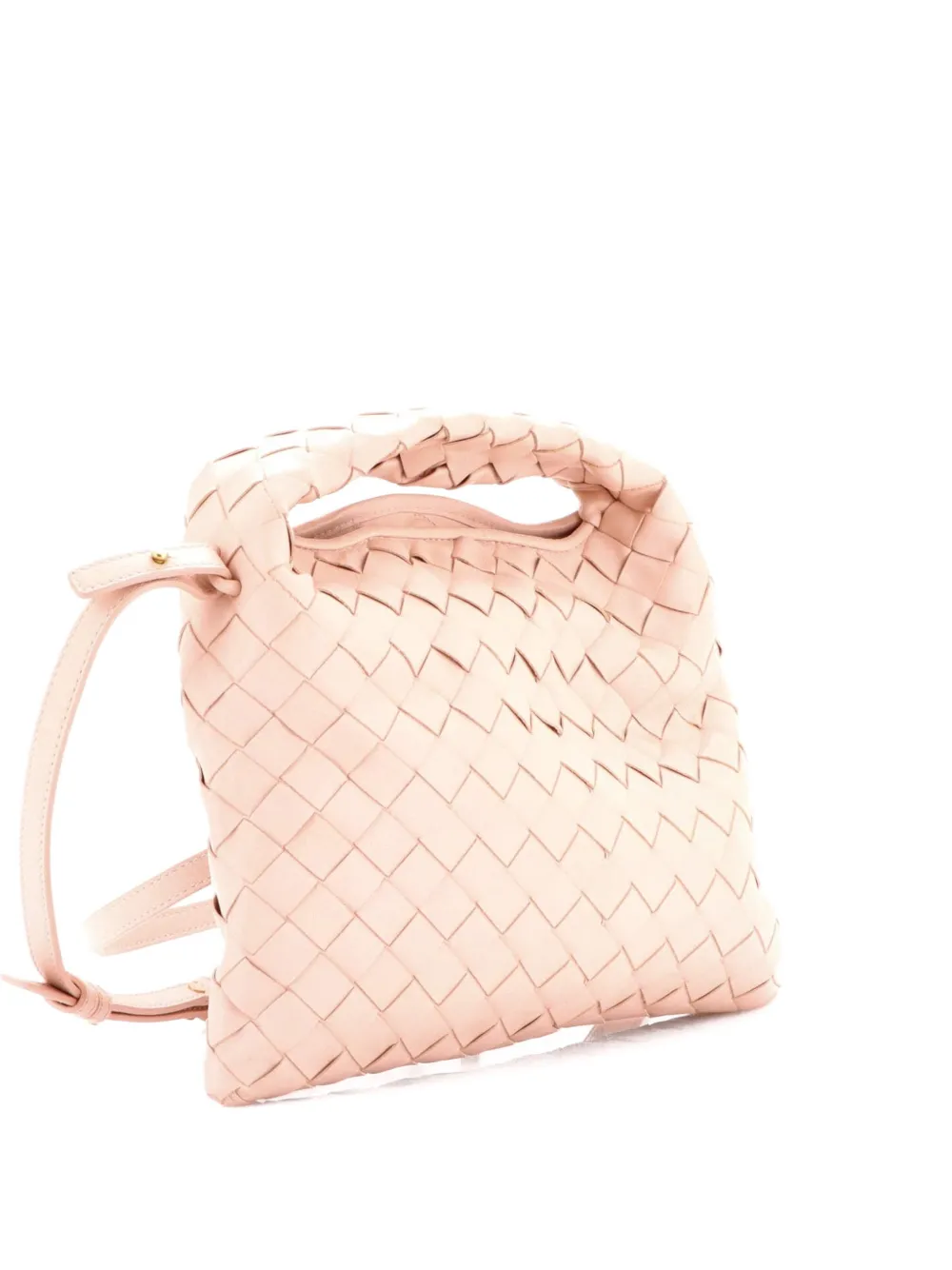 Bottega Veneta Pre-Owned Borsa a tracolla Hop mini in nappa con design Intrecciato e manico - Rosa