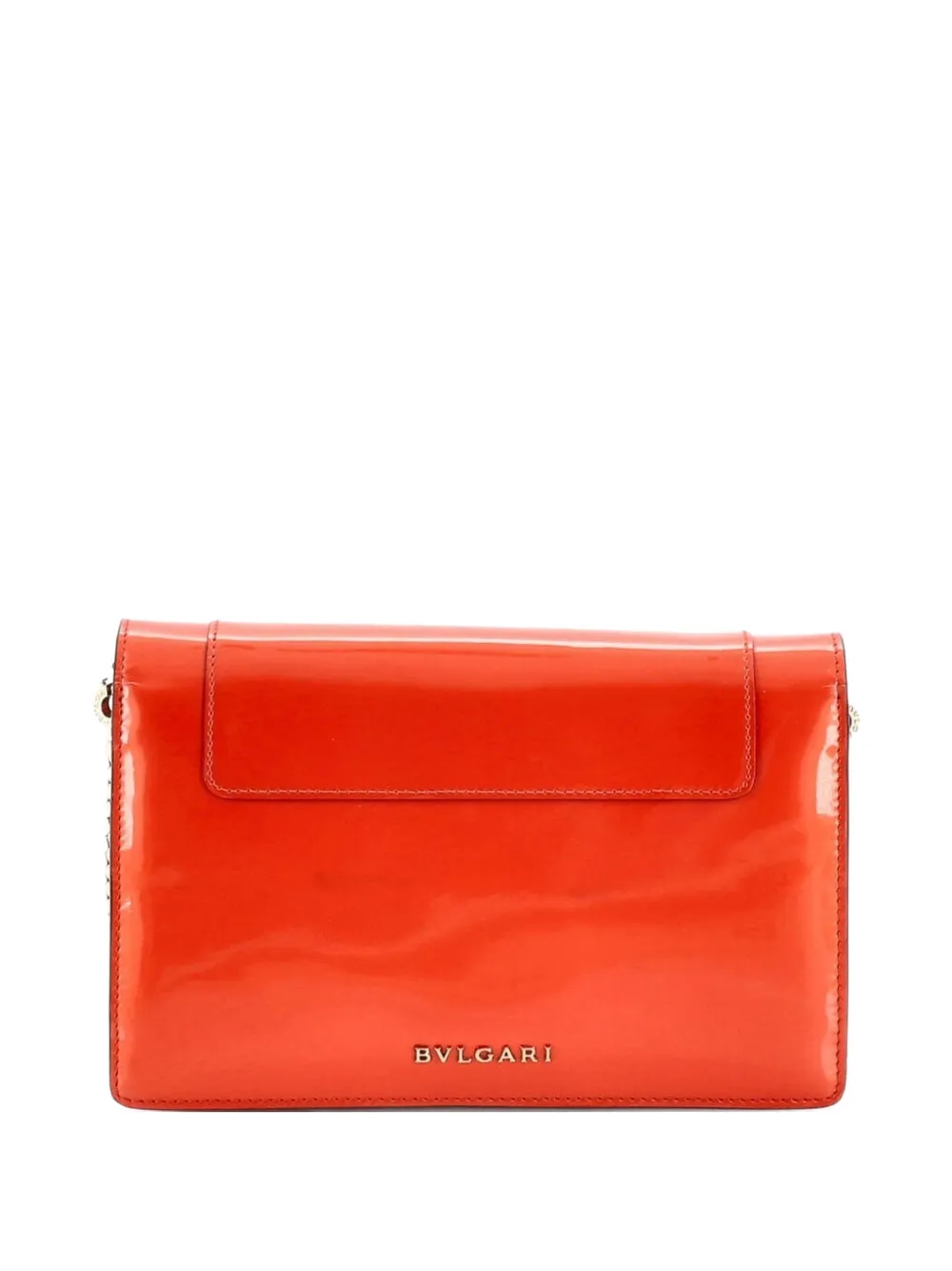 Bvlgari Pre-Owned Borsa a tracolla Serpenti Forever lucida con catena - Arancione