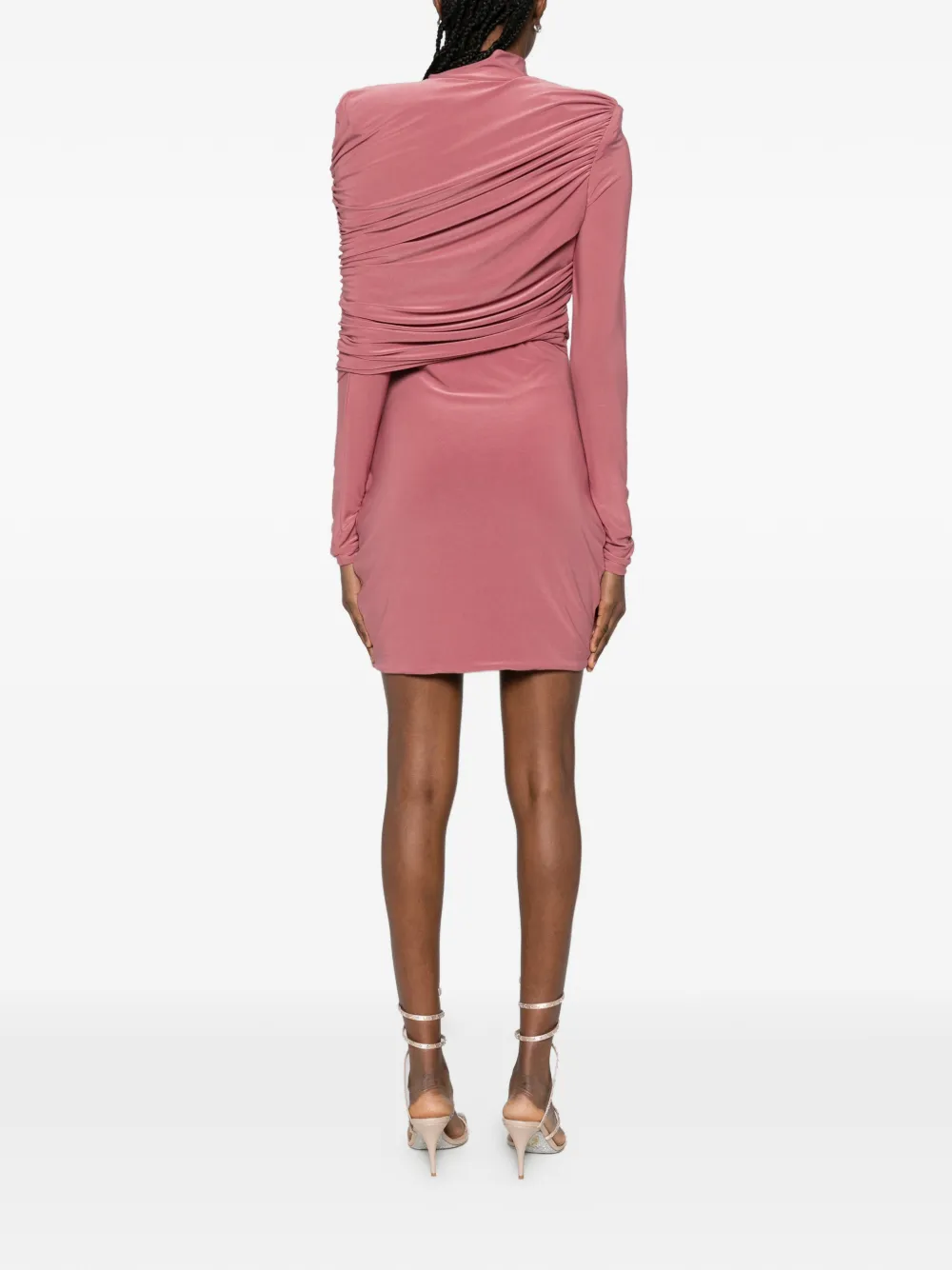 MITILIANE COUTURE Gedrapeerde mini-jurk Roze