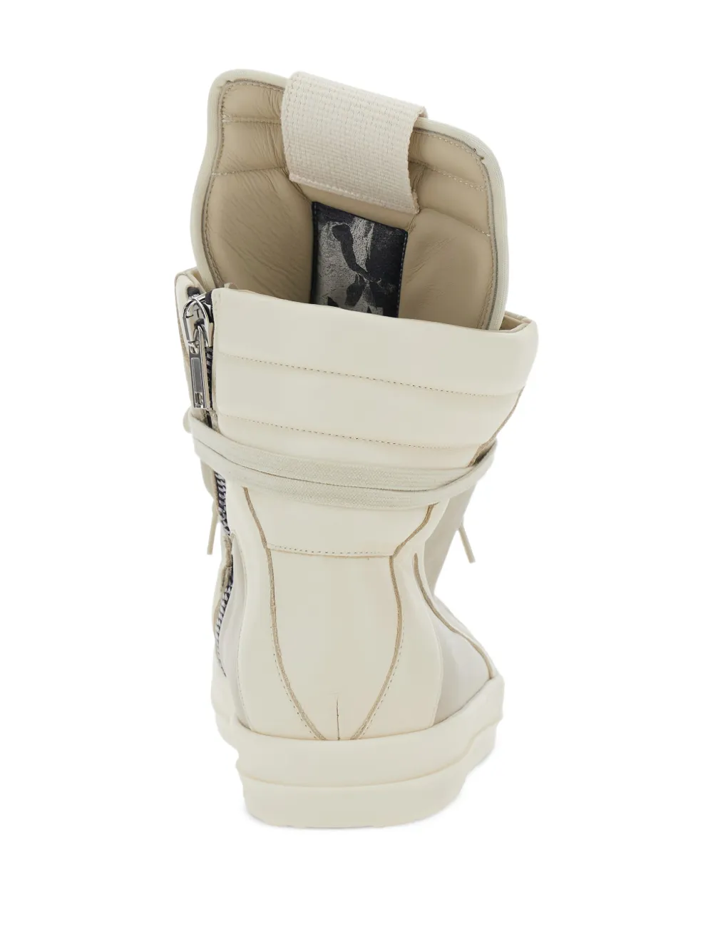 Rick Owens lace-up zip sneakers Beige