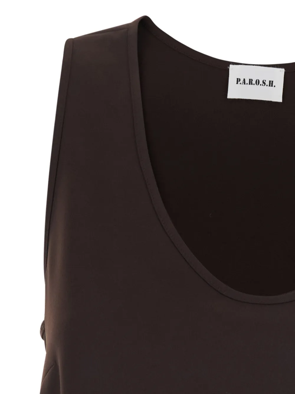  P.a.r.o.s.h. Sleeveless Top - Brown 