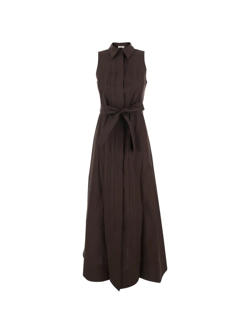 P.A.R.O.S.H. sleeveless belted dress - Marrone