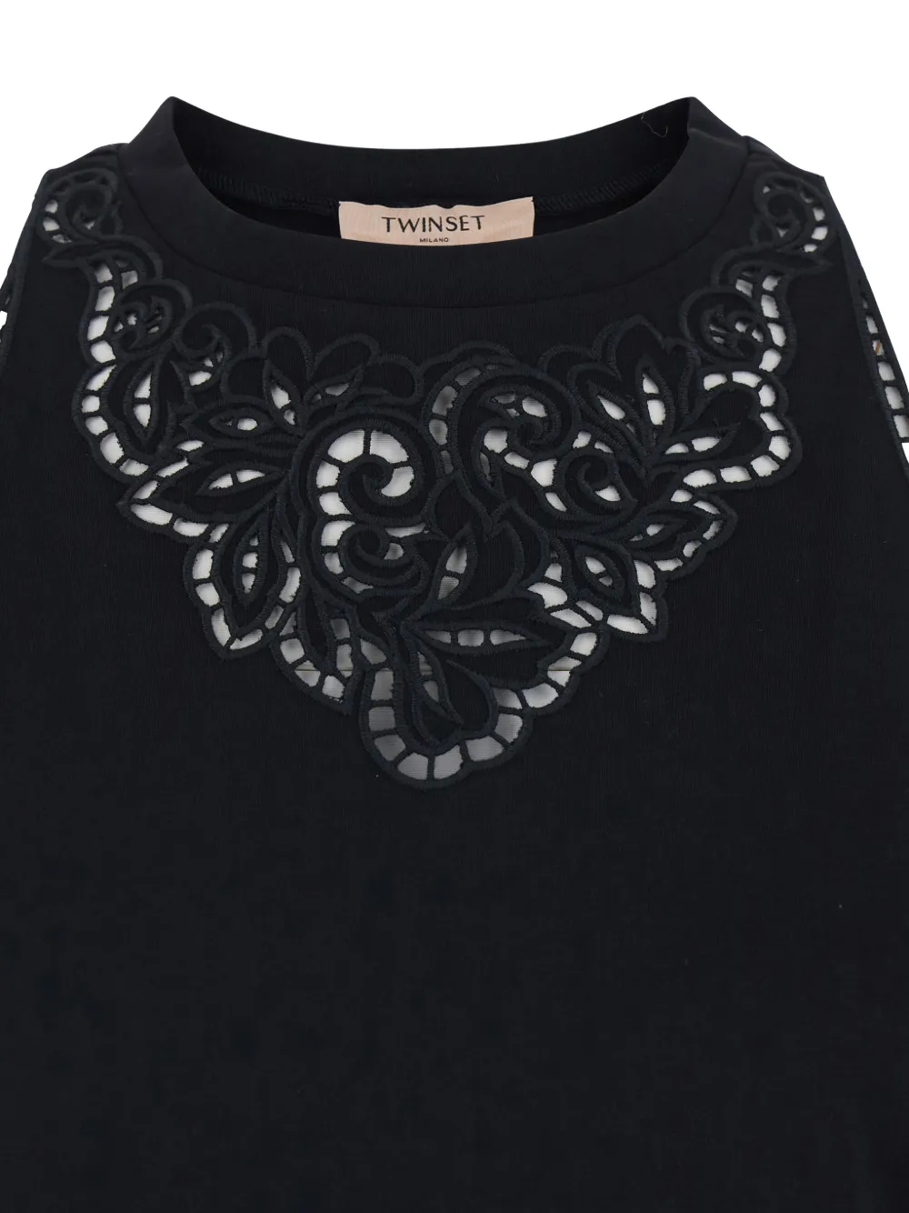 TWINSET Top met gehaakt detail Zwart