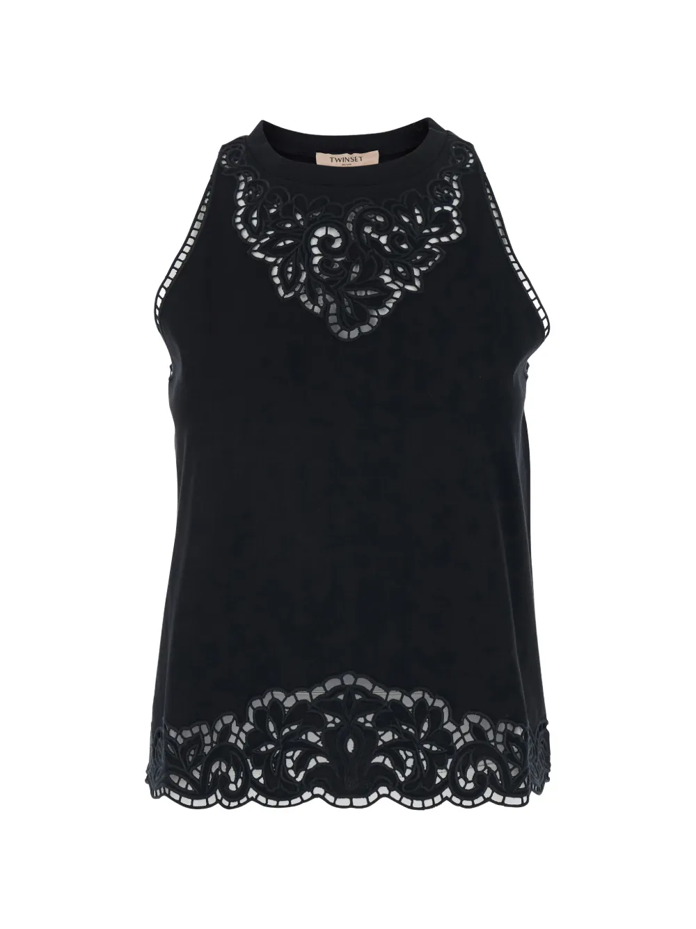 TWINSET crochet detail top - Nero